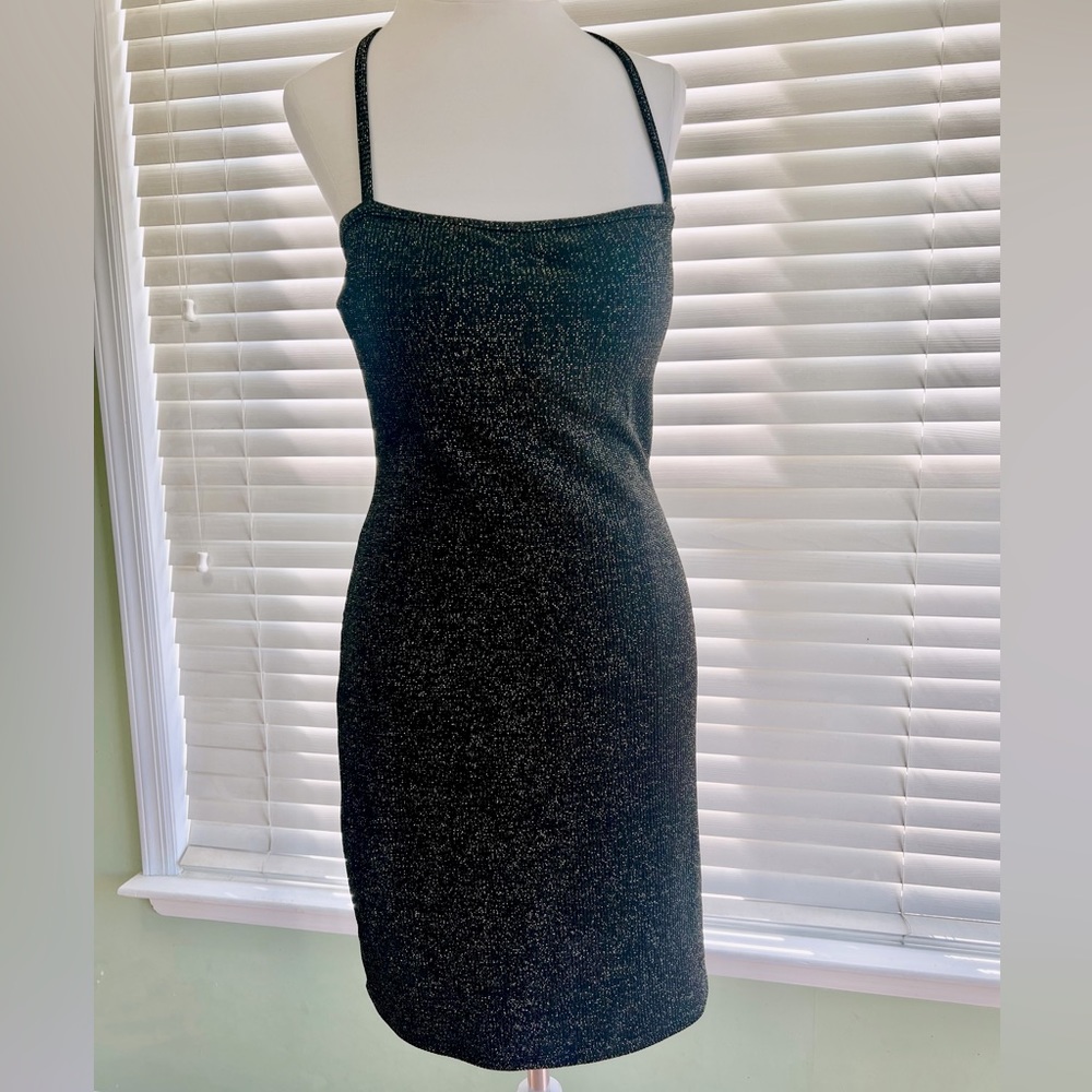Woman’s Bozzolo Sparkly Black Mini Dress
